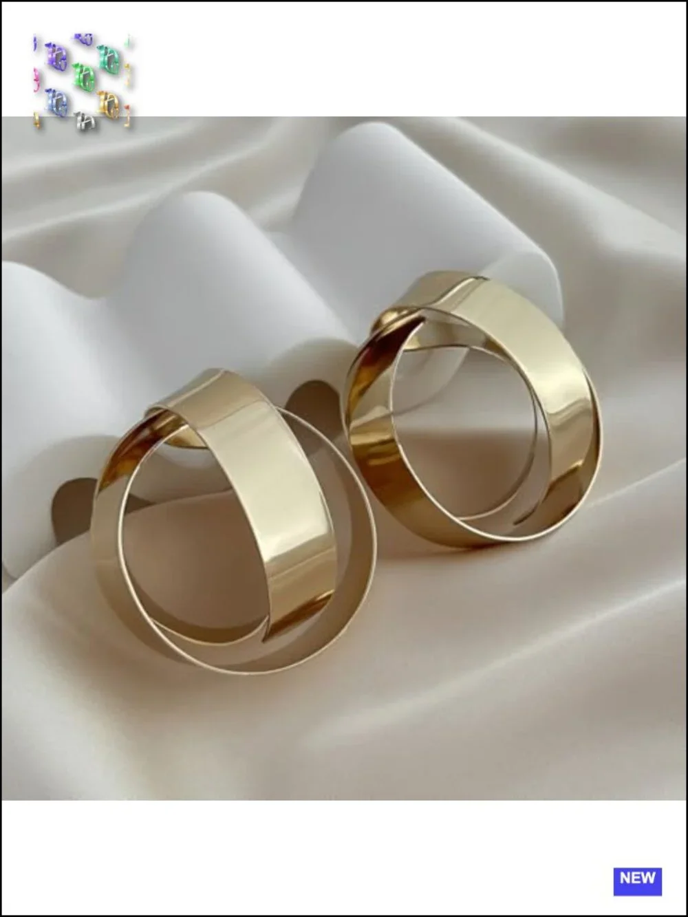 Geometric Hollow Twisted Drop Earrings Hypoallergenic Iron Statement Jewelry